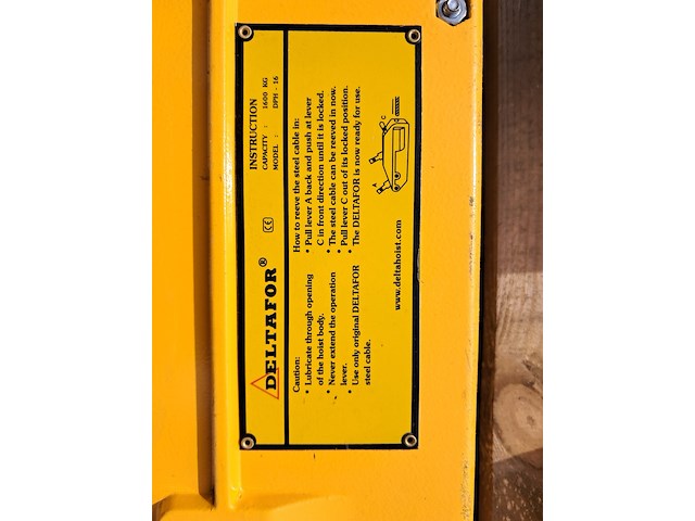 Staaldraadtakel, deltafor, dph-16, incl. katrolblok en divers hijsmateriaal - afbeelding 15 van  16