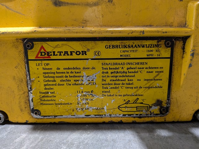 Staaldraadtakel, deltafor, wph-16, incl. staalkabel - afbeelding 4 van  8