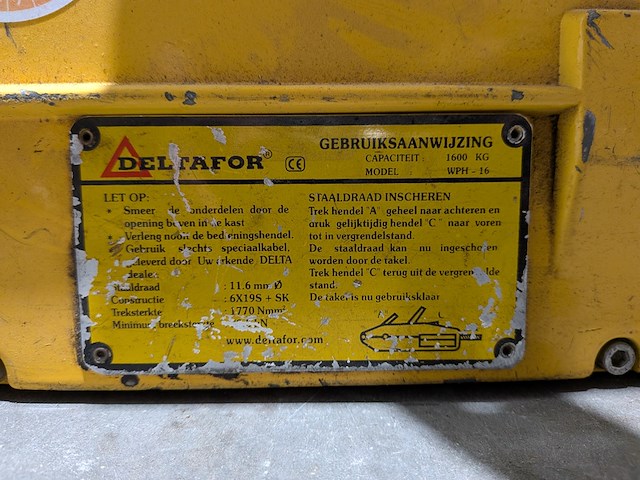 Staaldraadtakel, deltafor, wph-16, incl. staalkabel - afbeelding 4 van  8