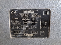 Staaldraadtakel electrisch tr50 minifor tractel, minifor tr50, bouwjaar 2014 - afbeelding 3 van  6