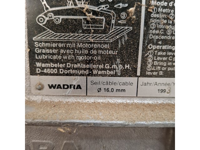 Staaldraadtakel wadra, 832, bouwjaar 1993 - afbeelding 4 van  8