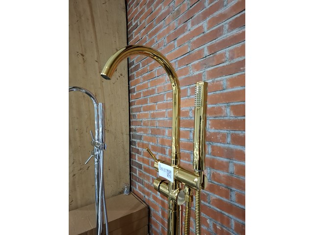 Staande badkraan glans goud - afbeelding 3 van  6