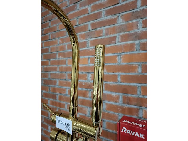 Staande badkraan glans goud - afbeelding 4 van  6