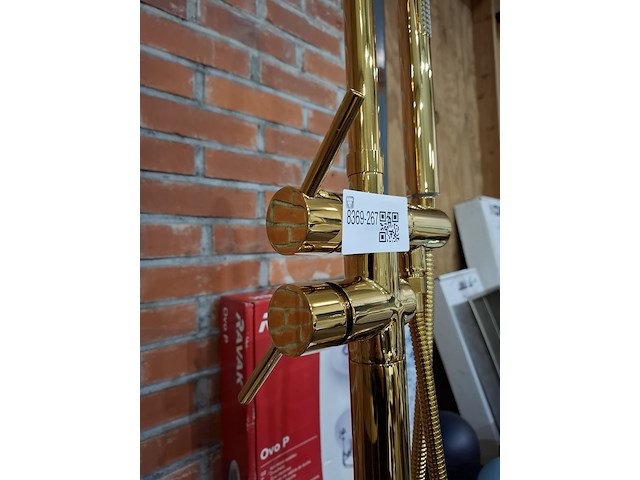 Staande badkraan glans goud - afbeelding 5 van  6