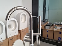 Staande badkraan rvs geborsteld - afbeelding 2 van  9