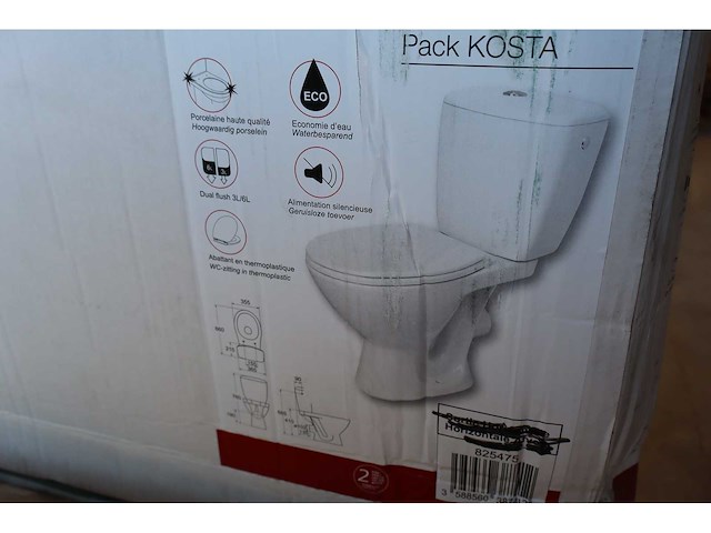 Staande closetpot - toiletpot los zonder reservoir (6x) - afbeelding 8 van  10