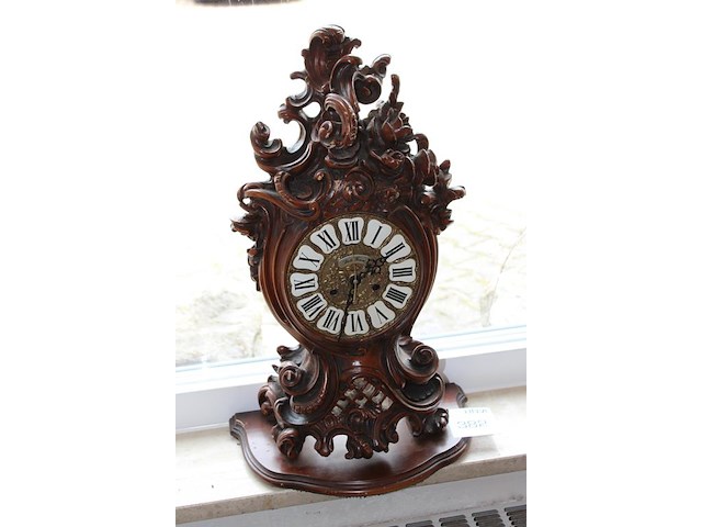 Staande klok. afmeting 35 x 54 cm. opknappertje. - afbeelding 2 van  2