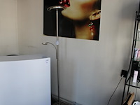 Staande lamp met leesfunctie.