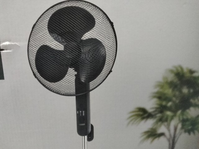 Staande ventilator met afstandsbediening, zwart - afbeelding 3 van  4