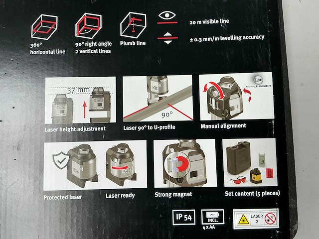 Stabila lax400 multi line laser - afbeelding 4 van  4