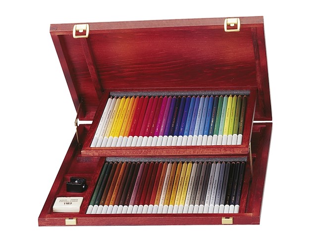 Stabilo pastelkrijtstift carbothello houten koffer 60 stuks - afbeelding 3 van  5