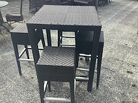 Staffels met 4 krukken per tafel - terrace set (4x) - afbeelding 2 van  4