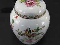 Staffordshire engels porseleinen dekselpot. decor pagoda - afbeelding 2 van  5