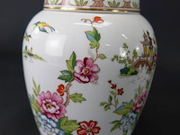 Staffordshire engels porseleinen dekselpot. decor pagoda - afbeelding 3 van  5