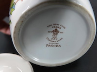 Staffordshire engels porseleinen dekselpot. decor pagoda - afbeelding 5 van  5