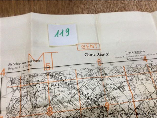 Stafkaart gent 1944. - afbeelding 2 van  4