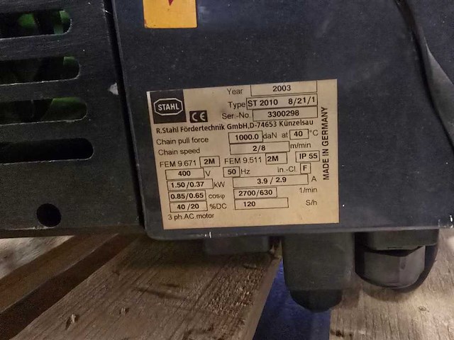 Stahl - 2003 - st 2010 8/21/1 - kettingtakel - afbeelding 5 van  5