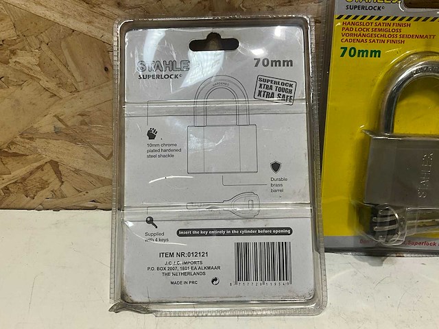 Stahlex hangslot 70mm (3x) - afbeelding 3 van  3
