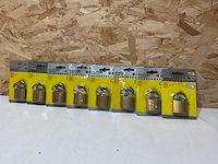 Stahlex hangslot met 3 sleutels - 38 mm - messing (8x) - afbeelding 3 van  6