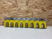 Stahlex hangslot met 3 sleutels - 38 mm - messing (8x) - afbeelding 4 van  6