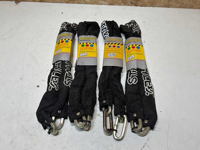 Stahlex kettingslot - zwart - 90 cm (4x) - afbeelding 1 van  6