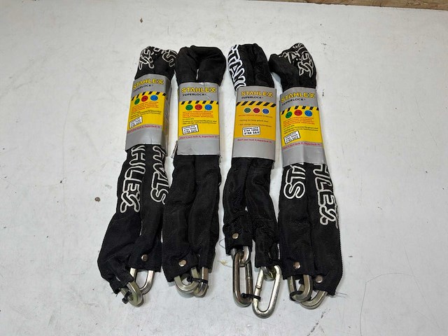 Stahlex kettingslot - zwart - 90 cm (4x) - afbeelding 3 van  6
