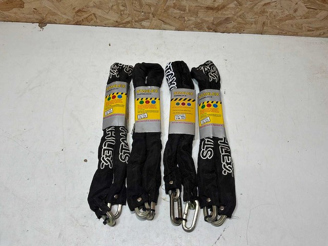 Stahlex kettingslot - zwart - 90 cm (4x) - afbeelding 6 van  6
