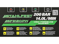 Stahlfest hogedrukreiniger 200 bar sf3120pw - afbeelding 2 van  2