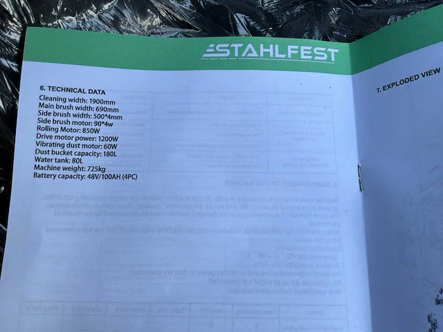 Stahlfest s150-50 zelfrijdende veegmachine - afbeelding 8 van  18
