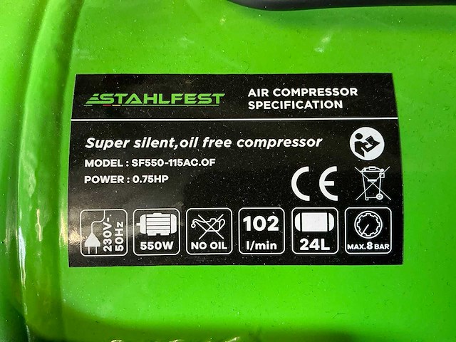 Stahlfest sf650 olievrije compressor - afbeelding 3 van  3