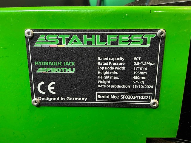 Stahlfest sf80thj garagekrik ( hydraulisch ) - afbeelding 4 van  4
