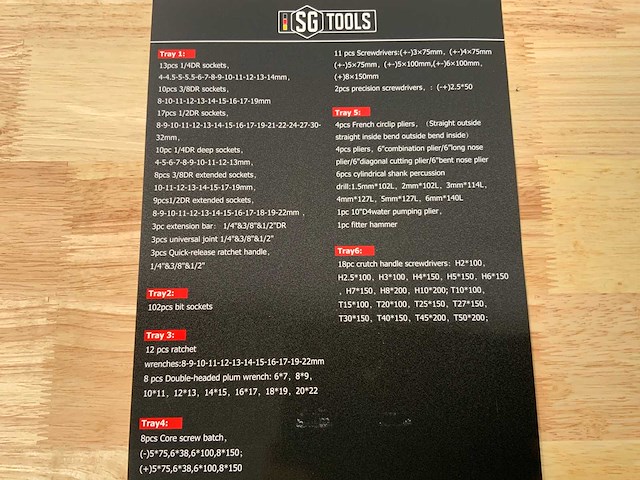 Stahlgruppe - 2025 - sg11 - gereedschapswagen 258 delig - afbeelding 6 van  6