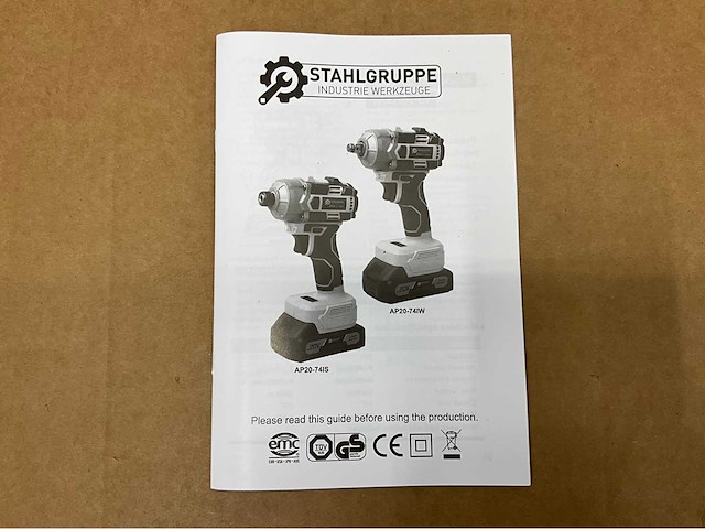 Stahlgruppe - powertool set, schroefmachine, boormachine, slagmoersleutel, haakse slijper, 2 accu’s - afbeelding 5 van  14