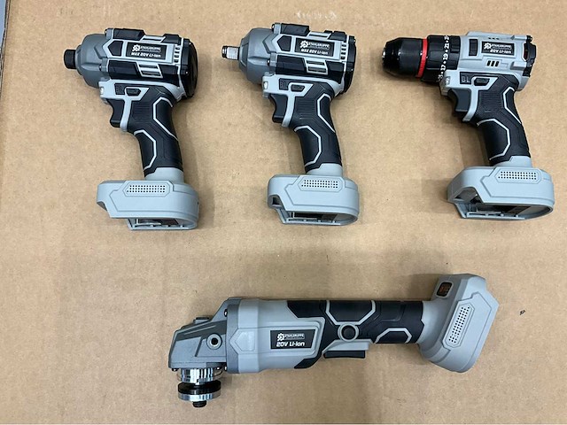 Stahlgruppe - powertool set, schroefmachine, boormachine, slagmoersleutel, haakse slijper, 2 accu’s - afbeelding 4 van  15