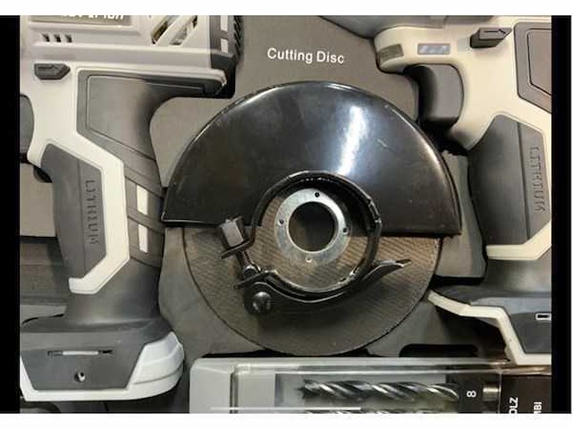 Stahlgruppe - powertool set, schroefmachine, boormachine, slagmoersleutel, haakse slijper, 2 accu’s - afbeelding 5 van  17