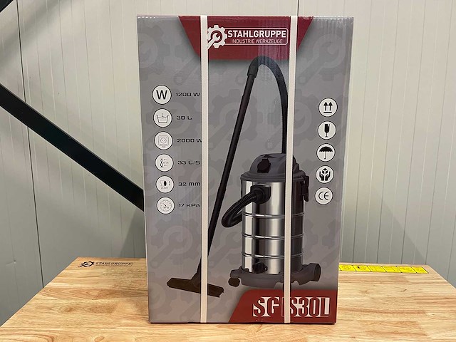 Stahlgruppe 30 liter industriële nat/droog stofzuiger - afbeelding 3 van  4