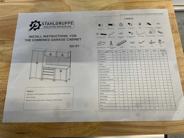 Stahlgruppe gc-01 werkbank met kasten en opbergruimte - afbeelding 2 van  7