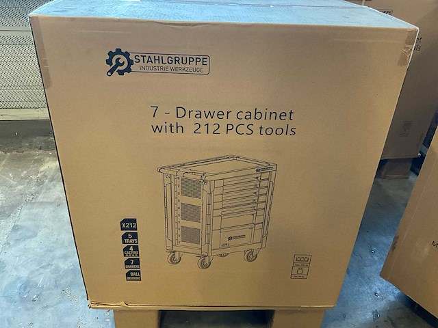 Stahlgruppe gereedschapswagen 7 laden - 212 pcs gereedschap - afbeelding 9 van  18