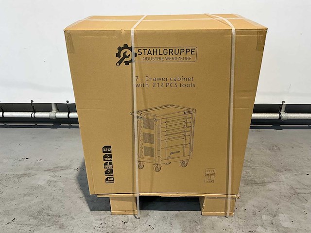 Stahlgruppe gereedschapswagen 7 laden, 212 pcs gereedschap - afbeelding 9 van  18