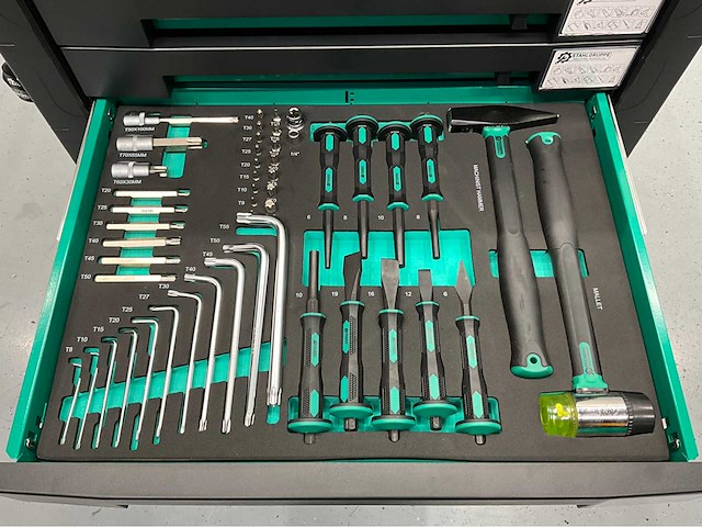 Stahlgruppe gereedschapswagen 7 laden, 212 pcs gereedschap - afbeelding 2 van  12