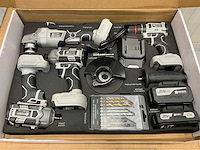 Stahlgruppe powertool set - schroefmachine - boormachine - slagmoersleutel - haakse slijper - 2 accu’s - afbeelding 7 van  15
