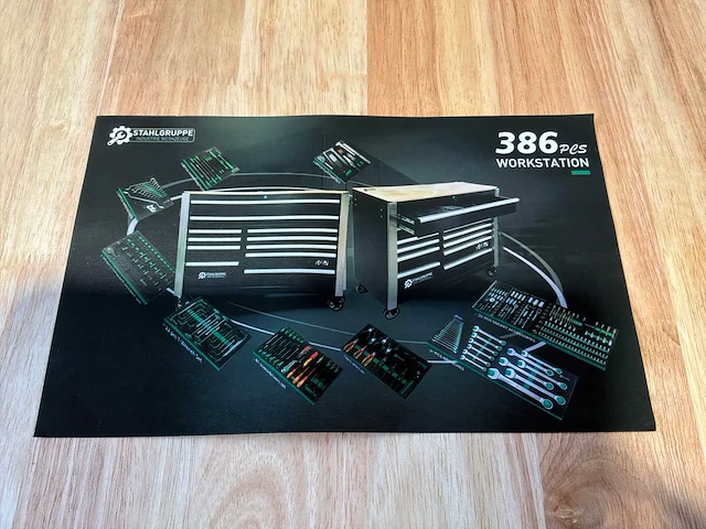 Stahlgruppe sg57 werkbank met gereedschap 386pcs - afbeelding 9 van  14