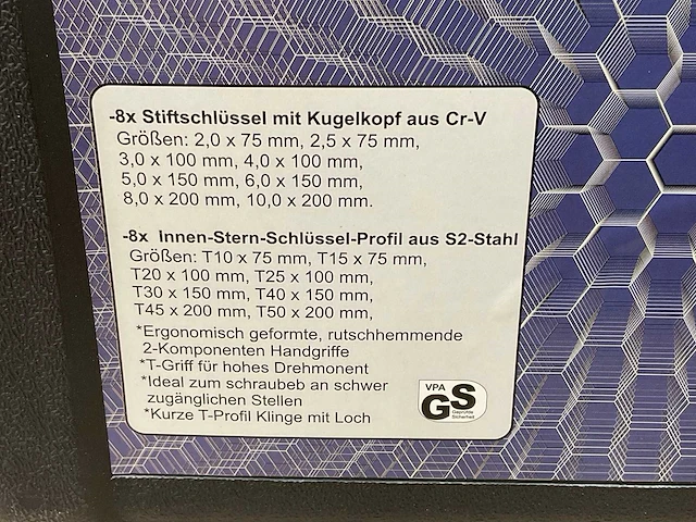 Stahlkaiser - stiftsleutelset 16-delig - afbeelding 2 van  10