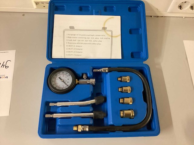 Stahlkaiser benzine motor compressietest set 8 delig - afbeelding 1 van  4