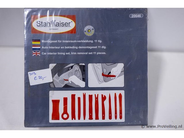 Stahlkaiser interieur demontageset voor bekleding en sierlijsten 20646 - 3 stuks - afbeelding 1 van  3