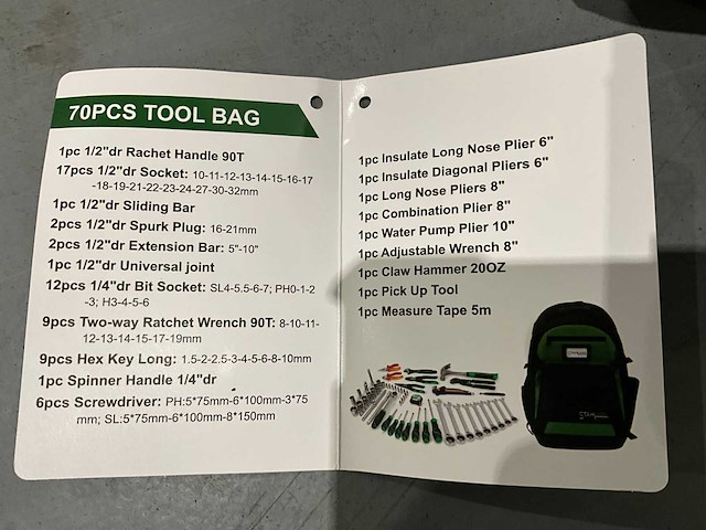 Stahlwerk 70 stuks gereedschapstas - afbeelding 3 van  10