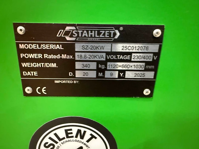 Stahlwerk sz-20k diesel generator stage v 20kva 230v/400v - afbeelding 7 van  12