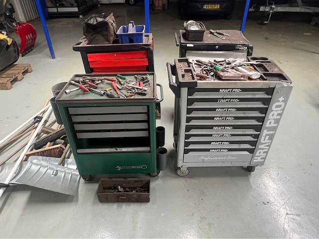 Stahlwille gereedschapswagen 4x gevuld en inventaris - afbeelding 1 van  13