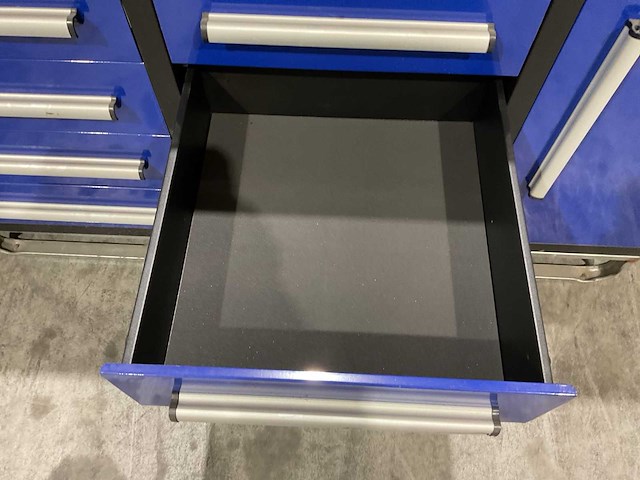 Stahlworks 10 lades 2 deuren blauw gereedschapswagen - afbeelding 2 van  14