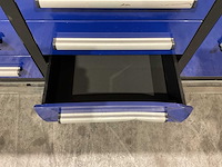 Stahlworks 10 lades 2 deuren blauw gereedschapswagen - afbeelding 3 van  12